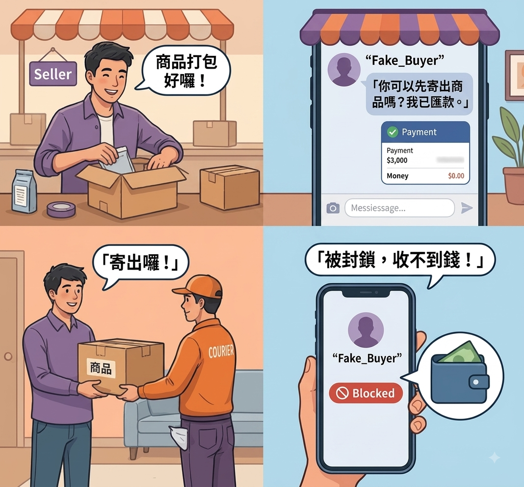 帳戶被凍結詐騙假簡訊示意圖